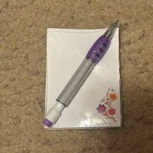 NWT small stationary: pad of paper and a small purple pencil